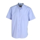 Camisa para caballero de manga corta, abotonada y de color azul