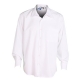 Camisa para caballero de manga larga, abotonada y de color blanco
