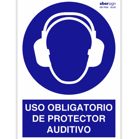 Señal Uso Obligatorio De Protector Auditivo