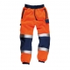 Pantalón naranja-azul reflectante alta visibilidad certificado
