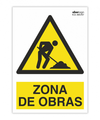 Señal Advertencia Zona de Obras