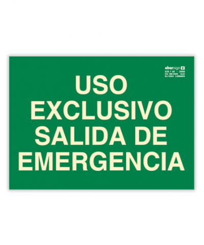 Uso Exclusivo Salida de Emergencia