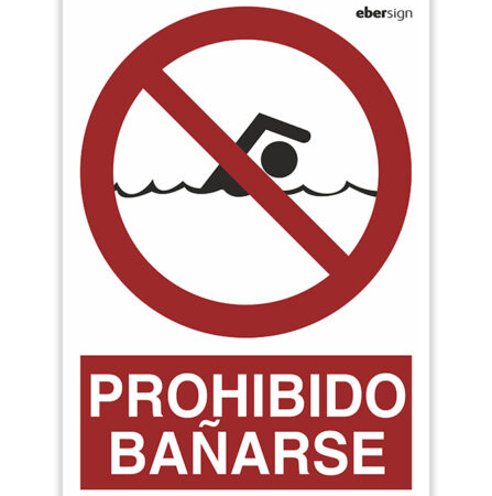 Señal Prohibido Bañarse