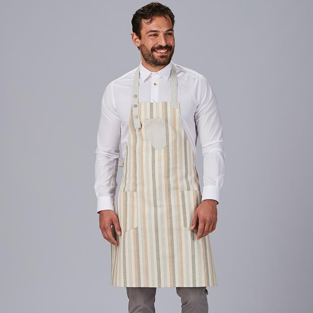 DELANTAL PETO RAYAS COMBINADO 88X74 CM (REF. GR100039)